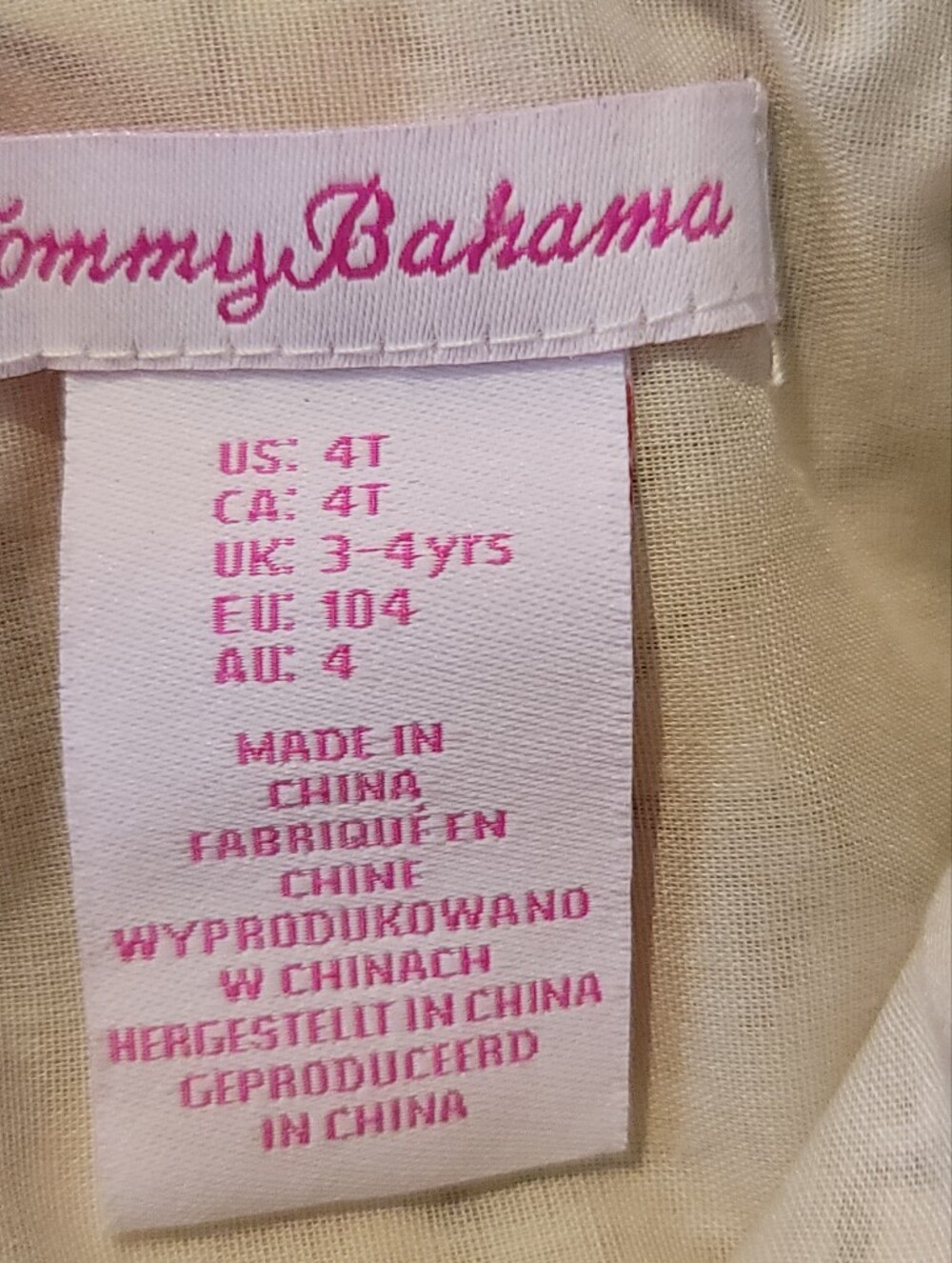 TOMMY BAHAMA Linen Blend Tropical Print Ruffle Dress Toddler Size 4T - Picture 6 of 8